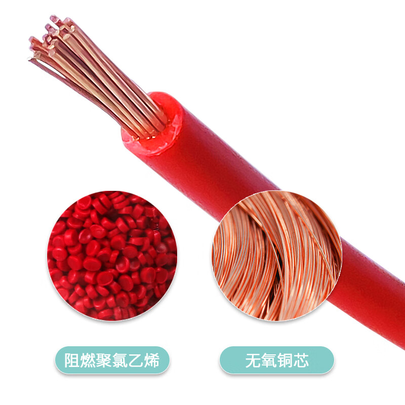 ZR-BVR-450/750V-1*1.0mm?��о�����ͭ����ȼ��ͭ�� ��ɫ 95��/��  1mm?-6mm?